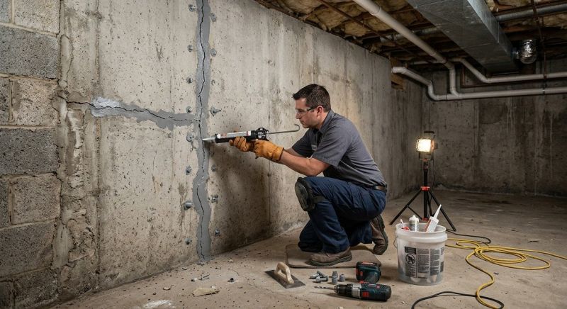 Basement Crack Repair in Hamilton, MT