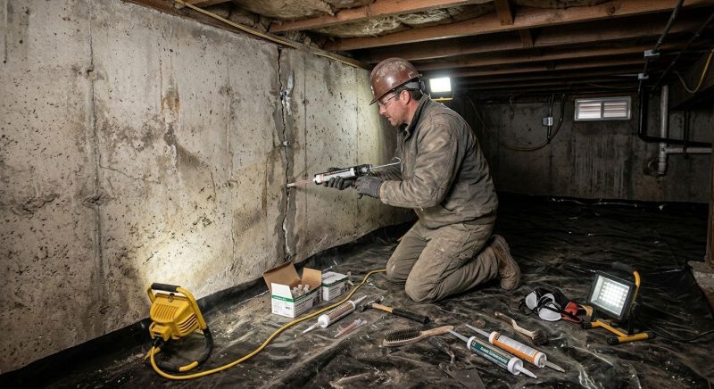 Basement Crack Repair in Hamilton, MT